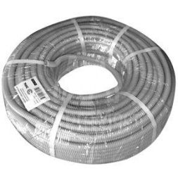 Труба гофрированная ПВХ легкая d32мм с протяжкой сер. (уп.50м) Эра Б0020115
