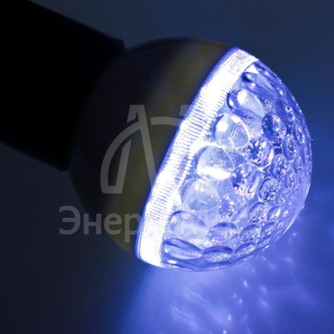 Лампа светодиодная 1Вт 9LED Шар d50 E27 син. Neon-Night 405-213