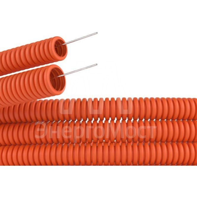 Труба гофрированная ПНД d50мм c протяж. оранж. (уп.15м) DKC 71950