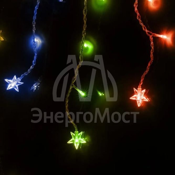 Гирлянда &amp;quot;Бахрома&amp;quot; DICLD-100M-C 100 мультиколорт светодиодов 1.7х0.5м с насадками SHLights 4690601047199