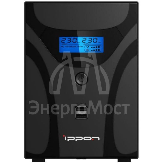 Источник бесперебойного питания Smart Power Pro II Euro 1200 720Вт 1200В.А черн. IPPON 1029740