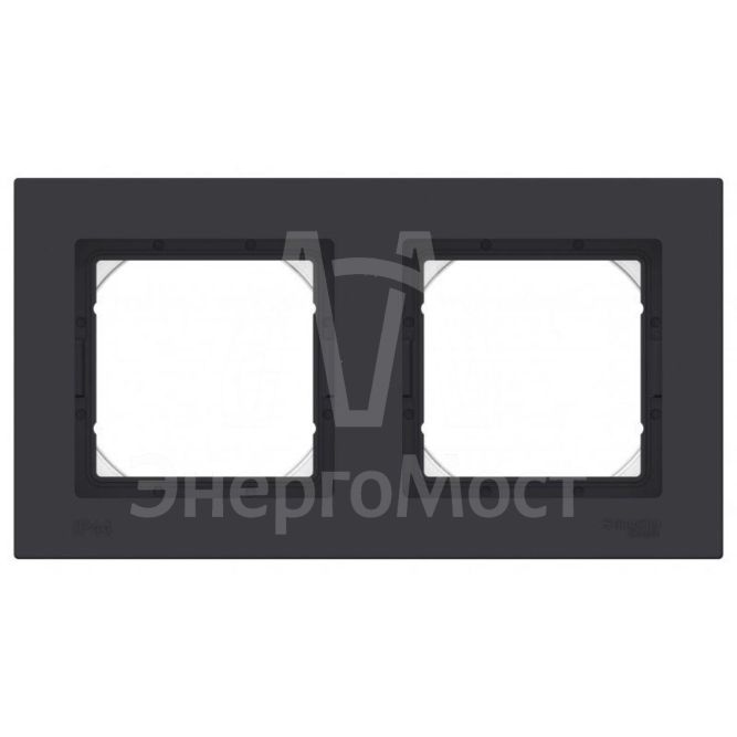 Рамка 2-м AtlasDesign Aqua IP44 карбон SE ATN441002