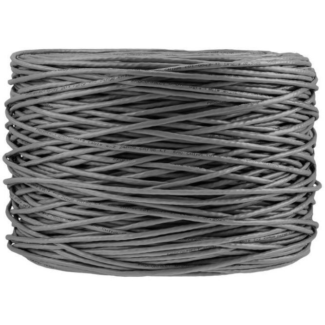 Кабель витая пара U/UTP кат.5E 4х2х24AWG solid CCA PVC сер. (м) PROCONNECT 01-0043-3