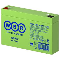 Аккумулятор 6В 7.2А.ч WBR GP672 WBR