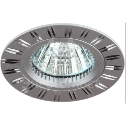 Светильник встраиваемый KL33 AL/SL/1 MR16 12В 50Вт алюм. серебро ЭРА Б0049564