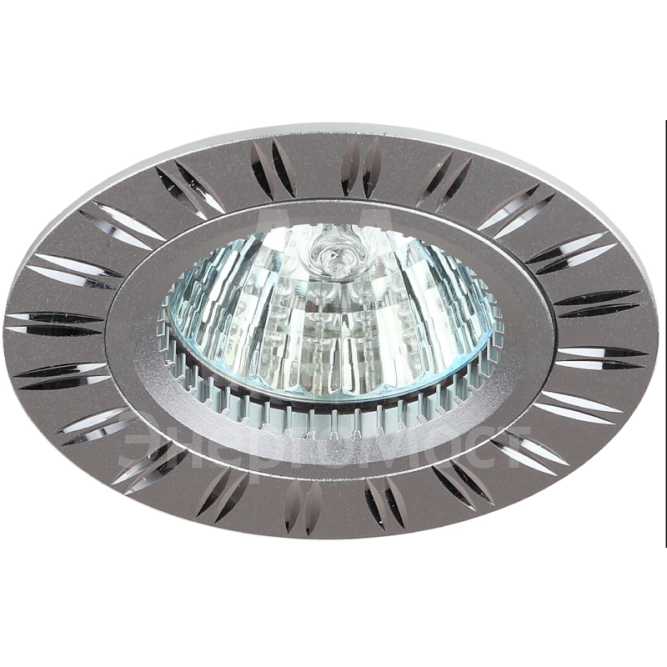 Светильник встраиваемый KL33 AL/SL/1 MR16 12В 50Вт алюм. серебро ЭРА Б0049564