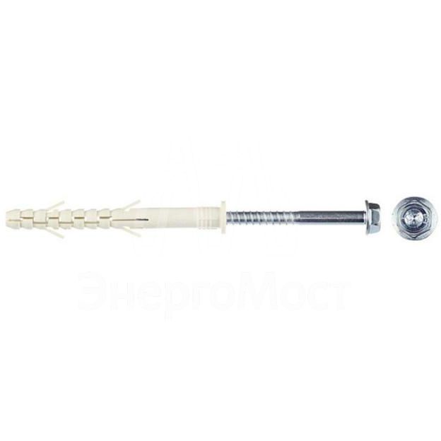 Дюбель фасадный с ш.г. оцинк. шурупом PT 10х100 (уп.4 шт) пакет Партнер 24830