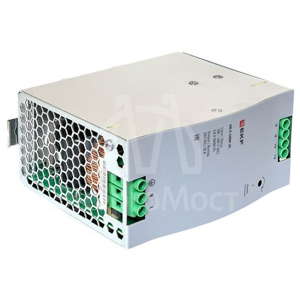 Блок питания на DIN-рейку 240Вт Uвх ~ 220В AC Uвых - 24В DC постоянного тока EKF DR-E-240W-24