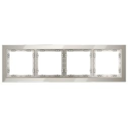 Рамка 4-м S70 стеклян. кашемир Voltum VLS110403