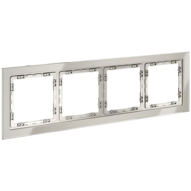 Рамка 4-м S70 стеклян. кашемир Voltum VLS110403