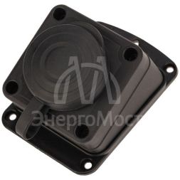 Розетка штепсельная влагозащ. стационарная угловая ОУ 16А IP44 230В 2P+PE каучук PROCONNECT 111-127-4