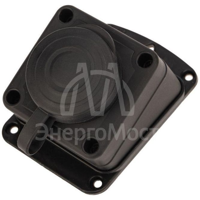 Розетка штепсельная влагозащ. стационарная угловая ОУ 16А IP44 230В 2P+PE каучук PROCONNECT 111-127-4