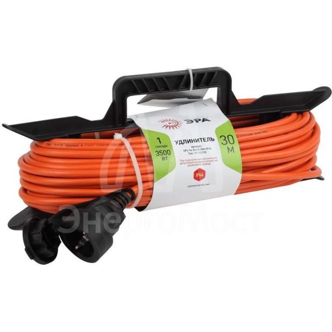 Удлинитель силовой UFx-1e-3x1.5-30m-IP44 на рамке с/з 1 гнездо 30м ПВС 3х1.5 Эра Б0046830