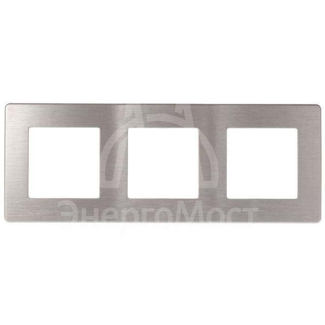 Рамка 3-м 12-5103-03 сатин алюм. Эра Б0052521
