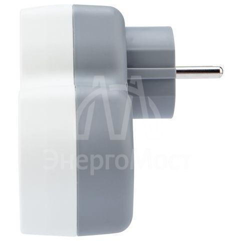 Тройник электрический 16А с заземл. и защ. шторки бел. Rexant 11-1088