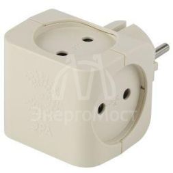 Разветвитель 4-м без заземл. 16А IP20 SP-4-I сл. кость Эра Б0008206