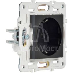 Розетка SKANDY 16А с заземл. защ. штроки б/к SK-R06Bl черн. IEK SK-R14-16-1-K02