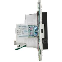 Розетка SKANDY 16А с заземл. защ. штроки б/к SK-R06Bl черн. IEK SK-R14-16-1-K02