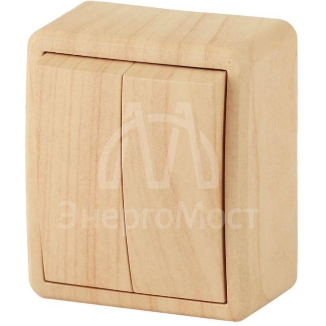 Выключатель 2-кл. ОП Эра Эксперт 10А IP20 11-1204-11 250В 10AX сосна Эра Б0020665