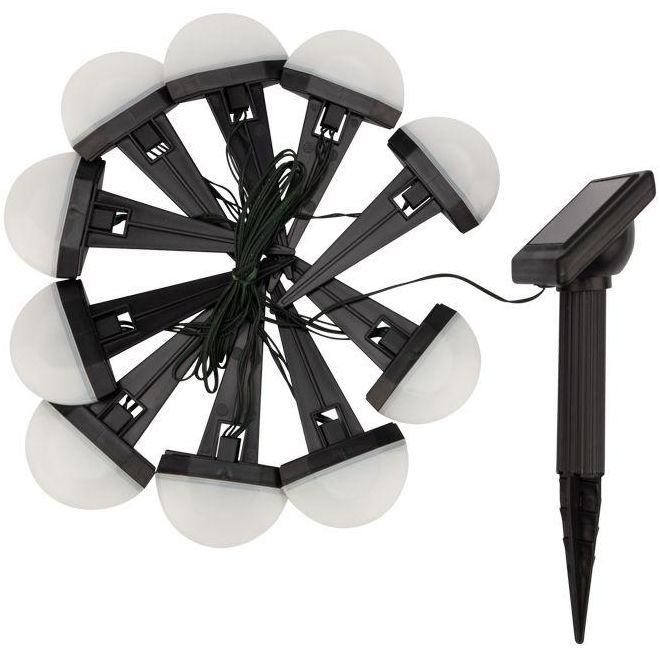 Светильник светодиодный Каскад Взлетная Полоса 3.8м IP65 садовый с выносной солнечн. панелью 2м и аккумулятором монтаж в грунт холод. бел. Lamper 602-244