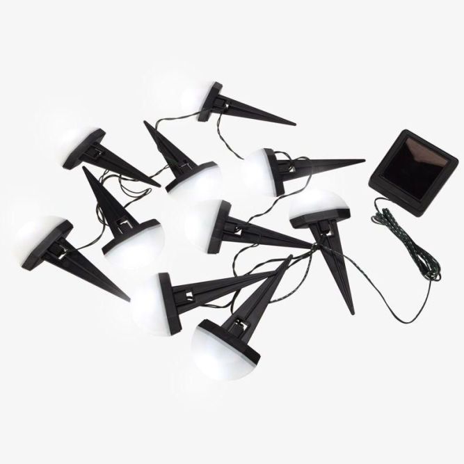 Светильник светодиодный Каскад Взлетная Полоса 3.8м IP65 садовый с выносной солнечн. панелью 2м и аккумулятором монтаж в грунт холод. бел. Lamper 602-244