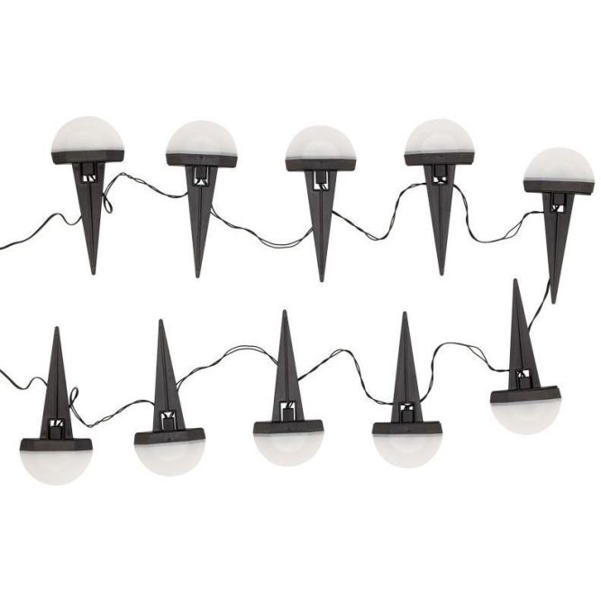 Светильник светодиодный Каскад Взлетная Полоса 3.8м IP65 садовый с выносной солнечн. панелью 2м и аккумулятором монтаж в грунт холод. бел. Lamper 602-244