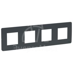 Рамка 4-м UNICA STUDIO антрацит SchE NU200854
