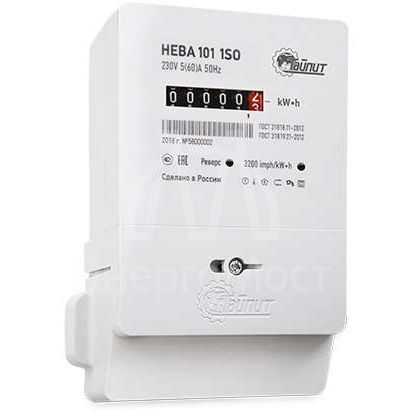 Счетчик НЕВА 101 1S0 5-60А 220В унив. креп. (винт/DIN-рейка) Тайпит 6126180