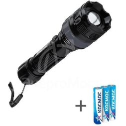 Фонарь ручной 2Вт LED zoom-линза 3xAAA (R03) корпус ABS-пластик ремешок ручной КОСМОС KOC122B