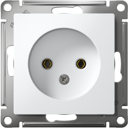 Механизм розетки 1-м СП AtlasDesign 16А без заземл. защ. шторки бел. SchE ATN000149