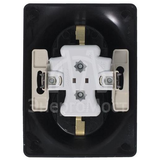 Розетка 2-м Glossa 16А с заземл. в сборе антрацит SchE GSL000724