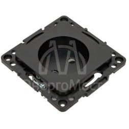 Механизм розетки 1-м СП Стокгольм 10А IP20 без заземл. защ. шторки черн. PROxima EKF EZR10-022-10