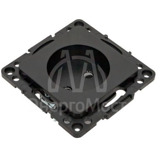 Механизм розетки 1-м СП Стокгольм 10А IP20 без заземл. защ. шторки черн. PROxima EKF EZR10-022-10