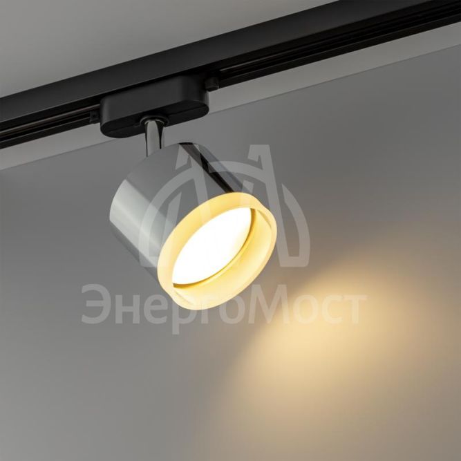 Светильник трековый ARTLINE поворотный 85х85х70мм GX53 230В алюм./пластик. 4кв.м хром. Ritter 59863 7