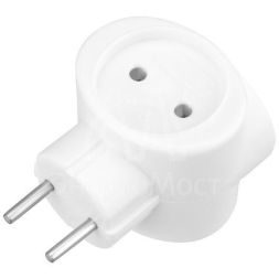 Тройник электрический биметалл 220В 6А бел. REXANT 11-1064