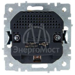 Розетка BRITE РЮш10-1-БрКр 16А с USB A+A 2.1А с заземл. защ. шторки беж. IEK BR-R14-16-U21-D21-K10