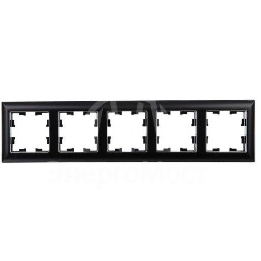 Рамка 5-м BRITE РУ-5-Бр хром/черн. IEK BR-M52-12-2-K23