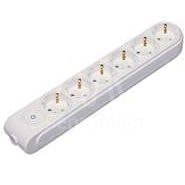 Колодка удлинителя 6-м с заземл. защ. шторки с выкл. Makel N6310000