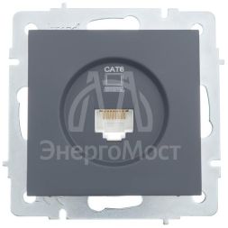 Розетка компьютерная 1-м СП Vesna механизм графит LEZARD 742-3488-140