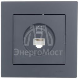 Розетка компьютерная 1-м СП Vesna механизм графит LEZARD 742-3488-140