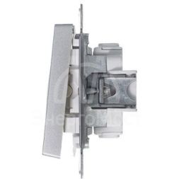 Механизм выключателя 3-кл. СП AtlasDesign 10А IP20 (сх. 1+1+1) 10AX алюм. SchE ATN000331