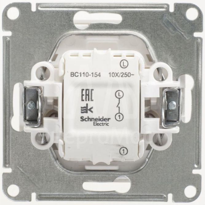 Механизм выключателя 1-кл. СП W59 10А IP20 10AX бел. SchE VS110-154-1-86