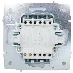 Выключатель проходной 1-кл. с индик. СП ZIMA IP20 10А безвинт. зажим бел. LEZARD 704-0288-114QC