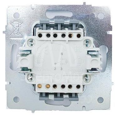 Выключатель проходной 1-кл. с индик. СП ZIMA IP20 10А безвинт. зажим бел. LEZARD 704-0288-114QC