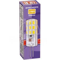Лампа светодиодная PLED-G4 3Вт капсульная 2700К тепл. бел. G4 200лм 220-230В JazzWay 1032041