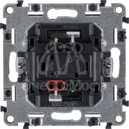 Механизм выключателя 1-кл. СП Valena Life 10А IP20 250В 10AX с лиц. панелью безвинт. зажимы сл. кость Leg 752501