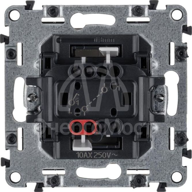 Механизм выключателя 1-кл. СП Valena Life 10А IP20 250В 10AX с лиц. панелью безвинт. зажимы сл. кость Leg 752501