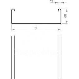 Лоток листовой неперфорированный 200х60 L3000 сталь 1.5мм SKSU 620 FT OBO 6064353