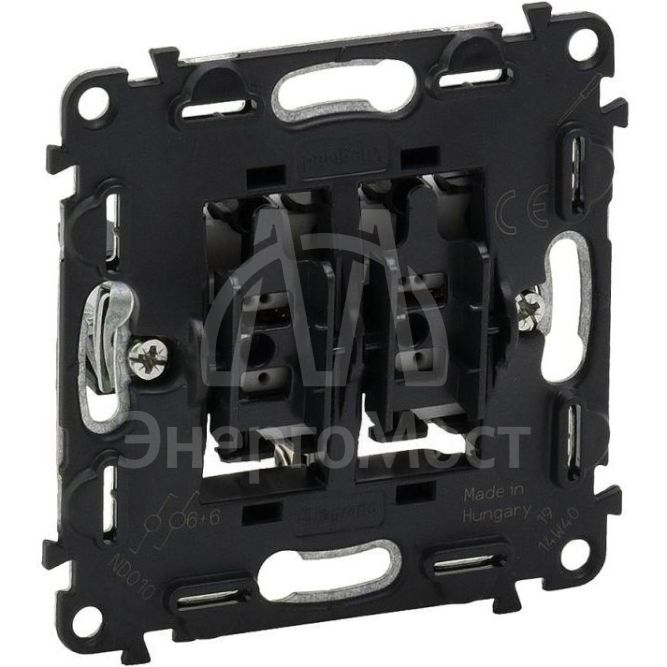 Механизм переключателя 2-кл. СП Valena In&amp;#039;matic 10А IP20 250В безвинт. зажимы сер. Leg 752028