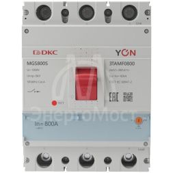 Выключатель автоматический MGS800 3P 640-800A 60kA YON MGS800S-3TAMF0800